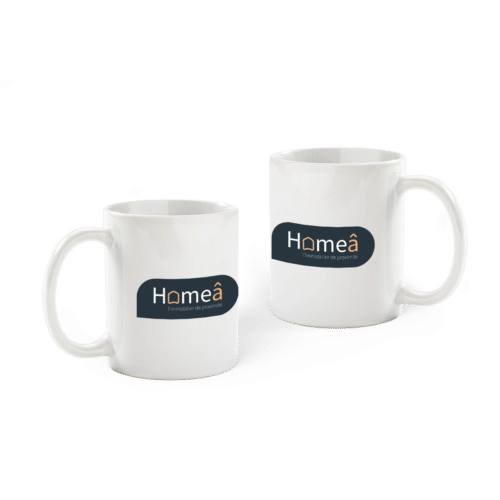 Mug en céramique de 325 ml avec votre logo - HOMEA
