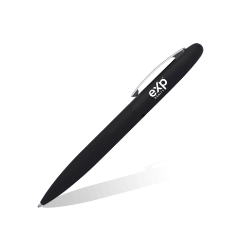 Stylo à bille rotatif avec tige caoutchoutée - EXP