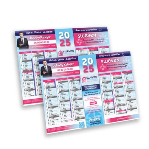 Calendrier A5, 350 grammes 2025 - Shop Sweven