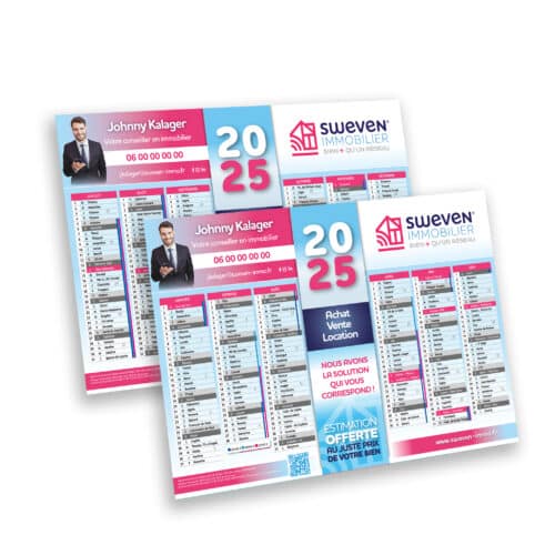 Calendrier A5, 350 grammes 2025 - Shop Sweven