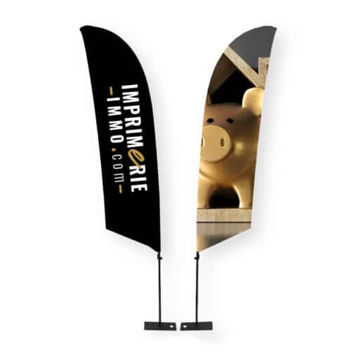BeachFlag double face Voile/Surf avec création
