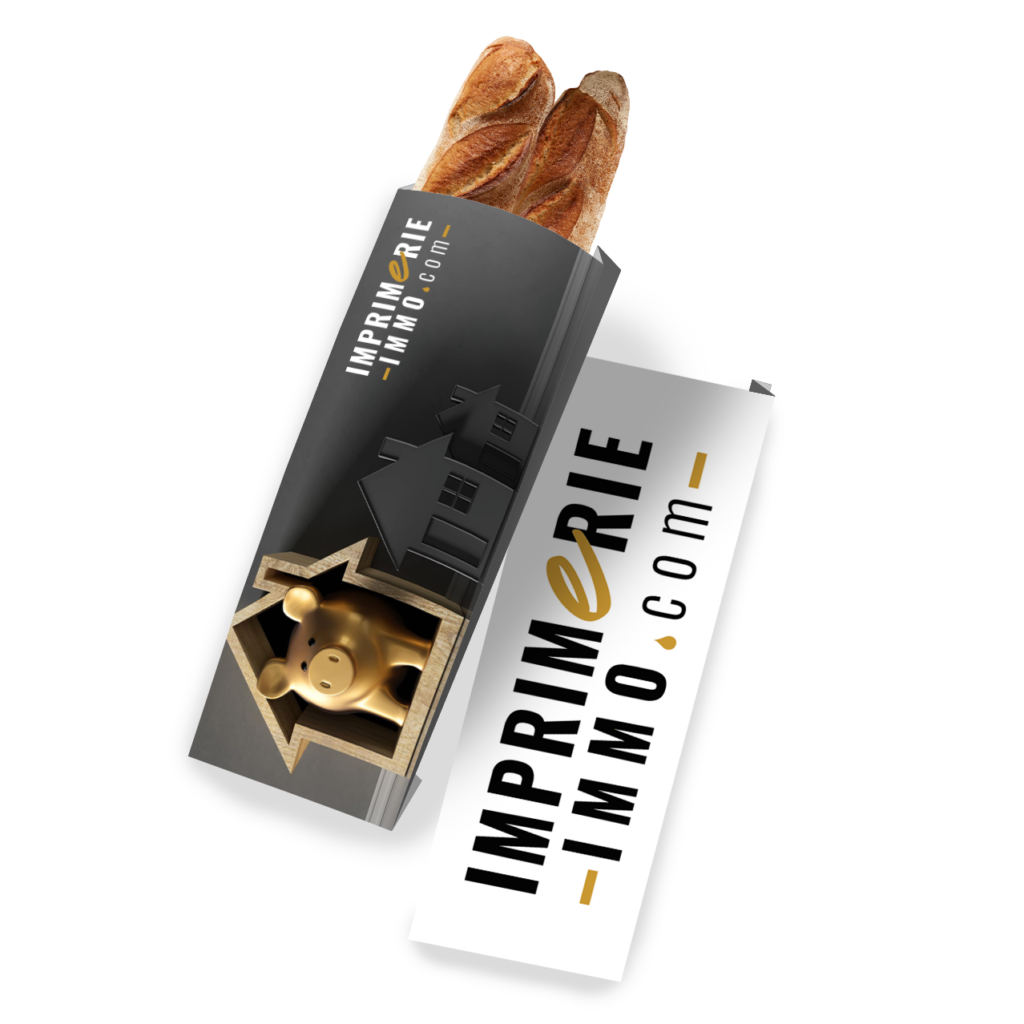 Sac à pain publicitaire Quadri 2 baguettes