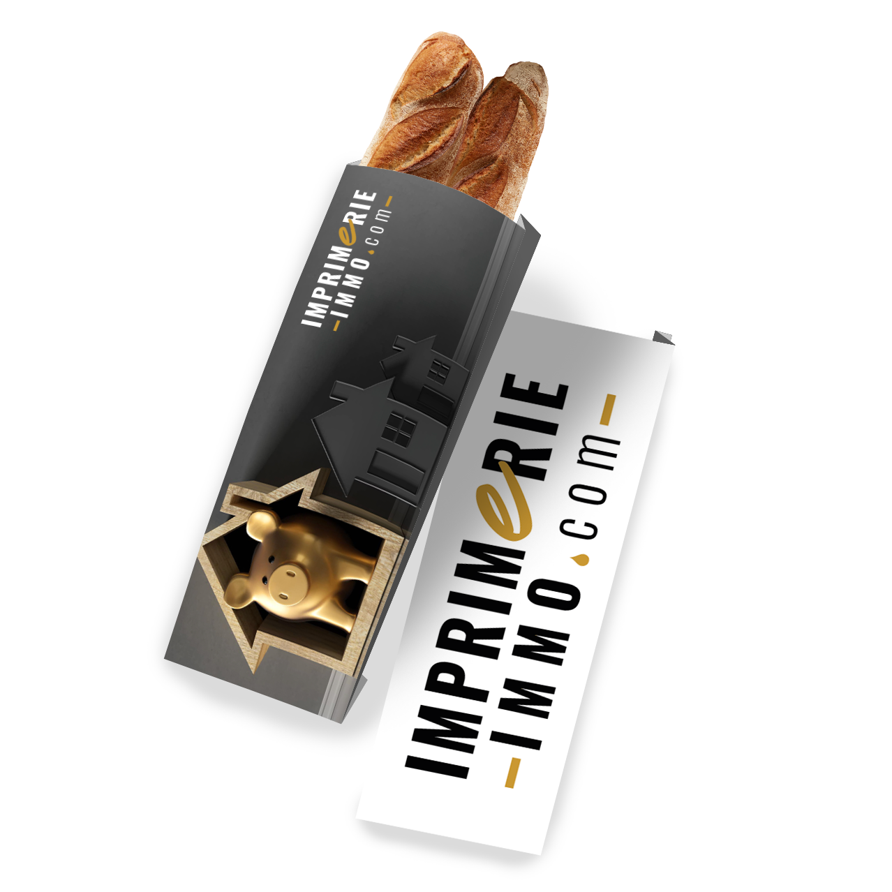 Sac à pain publicitaire Quadri 2 baguettes Tarif pour 700 000 et  1 000 000 ex  par an