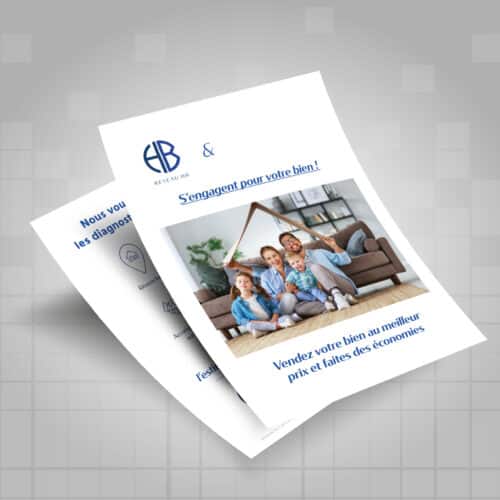 Flyers A5 Réseau HB : Nous vous remboursons les diagnostiques immobilier !