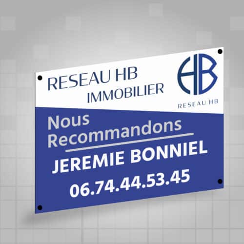 Panneau "Recommandation"  60 x 80 cm recto Réseau HB
