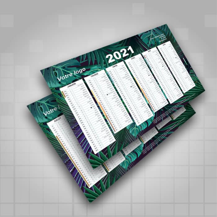 Calendrier A4 (NATURE) à personnaliser
