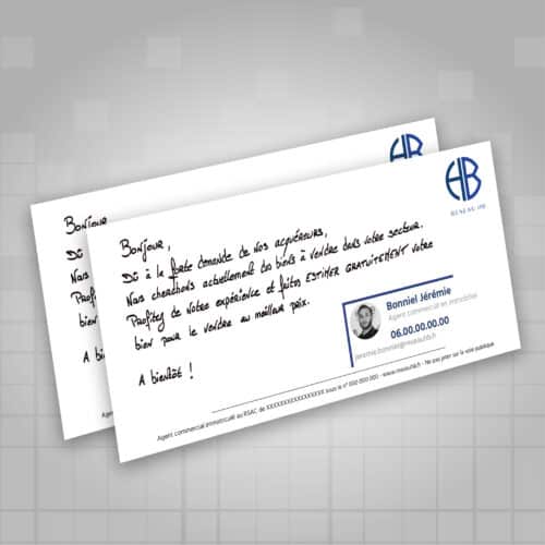 Flyers 9,90 x 21 cm recto Réseau HB, version manuscrit
