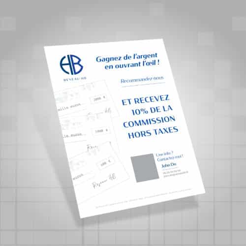 Flyers A5 recto Réseau HB apporteur d'affaire