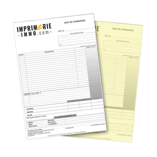 Carnet bon de commande 2 feuillets