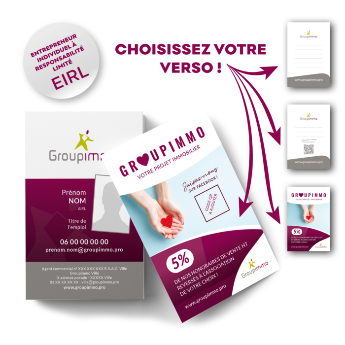 Mockup carte de visite verticale EIRL
