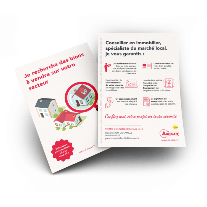Flyers A5 recto verso avec ou sans photo - ABESSAN immobilier