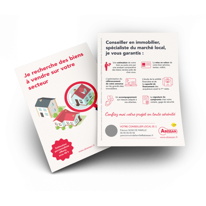 Flyers A5 recto verso avec ou sans photo - ABESSAN immobilier