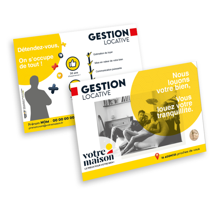 Flyers A5 recto verso Gestion locative Votre maison