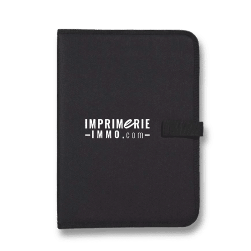Conférencier noir porte bloc-notes A4