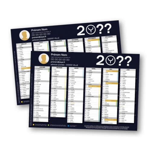 Calendrier A4, 350 grammes - Votre shop Joya