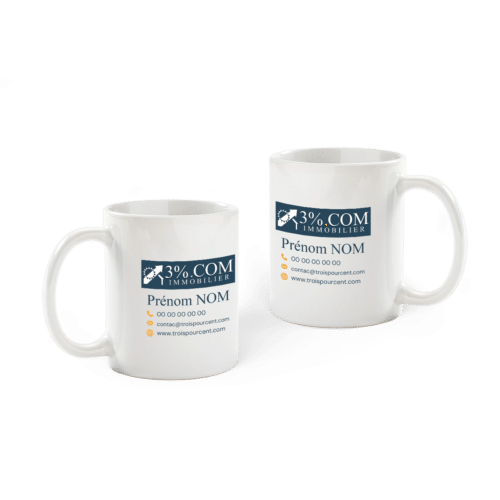 Mug en céramique de 325 ml - 3%.COM