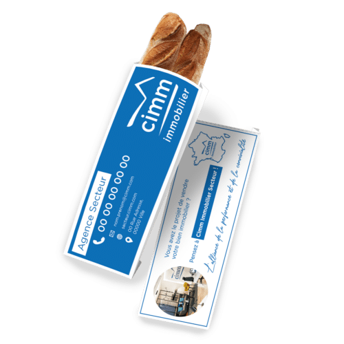 Sac à pain publicitaire Quadri 2 baguettes - CIMM