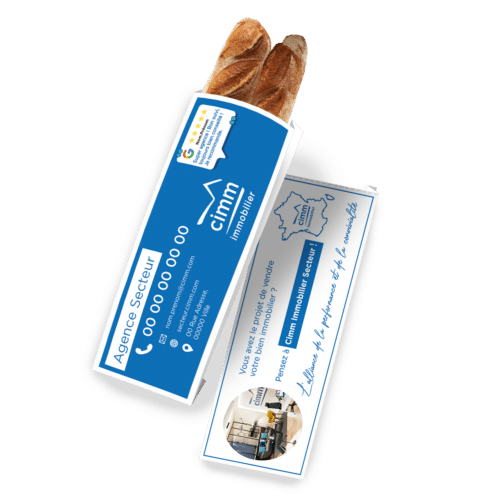 Sac à pain publicitaire Quadri 2 baguettes - CIMM
