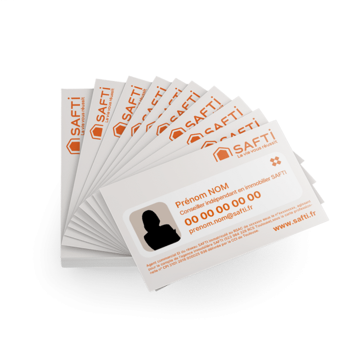 Carte de visite recto standard 1 face - Safti