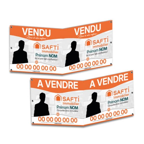 Panneau double 4 faces Plié : 40 cm x 60 cm - Safti