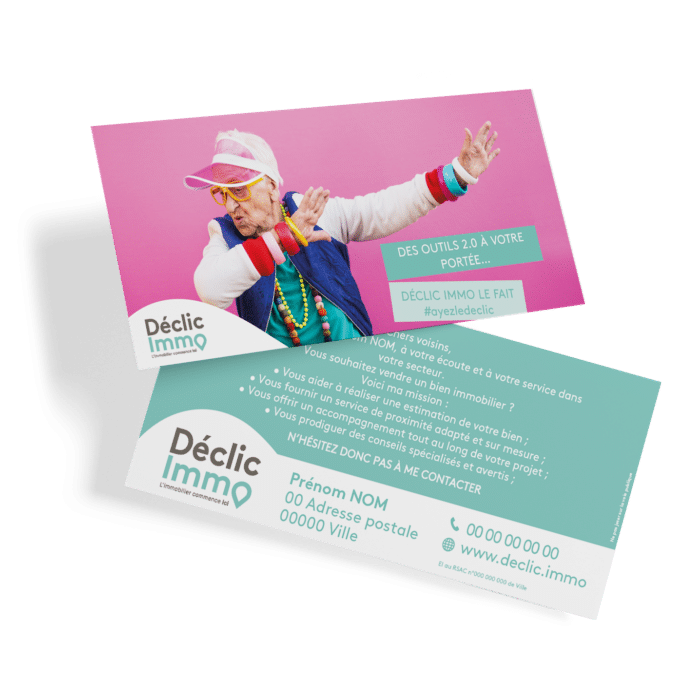 Flyers 9,90 x 21 cm recto verso - Déclic Immo