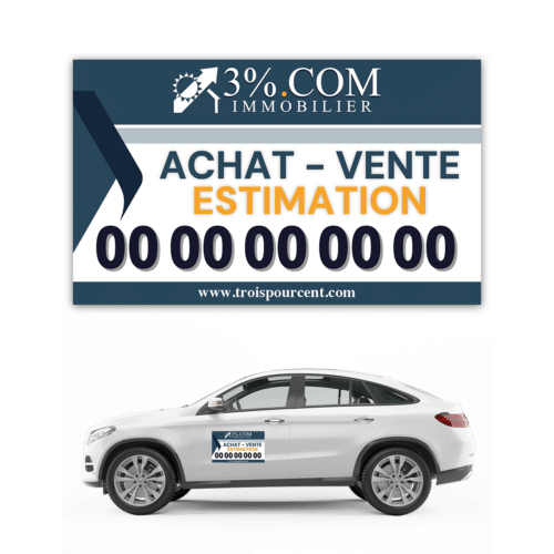 Magnet véhicule coupe droite - 3%.COM