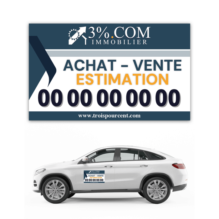 Magnet véhicule coupe droite - 3%.COM