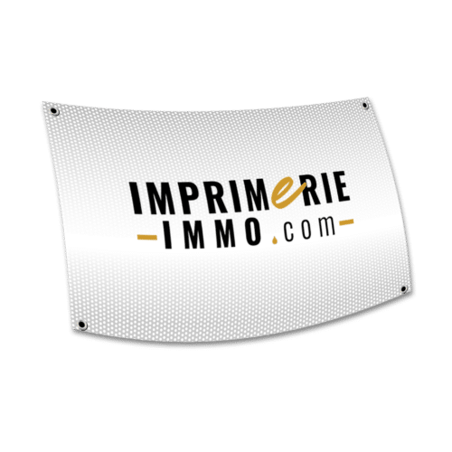 Bâche Micro Perforée 340 g/m² (anti feu norme NF) 60 x 80 cm avec création