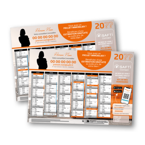 Calendrier A4, 350 grammes - Safti