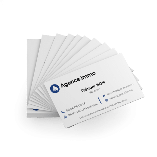 Carte de visite Glacé - Solution.immo