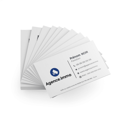 Carte de visite Glacé - Solution.immo
