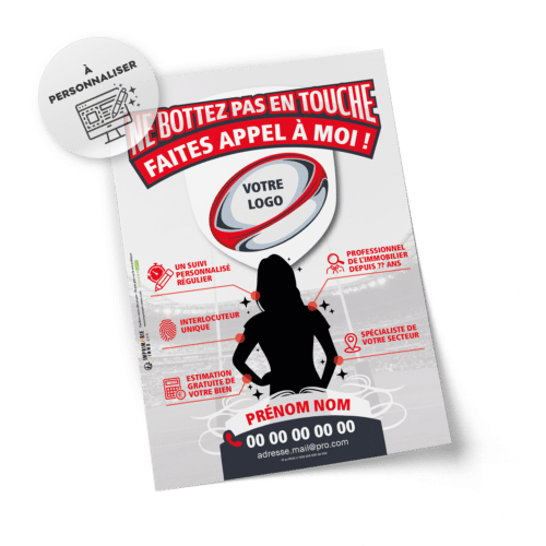 Flyers Rugby A5 à personnaliser