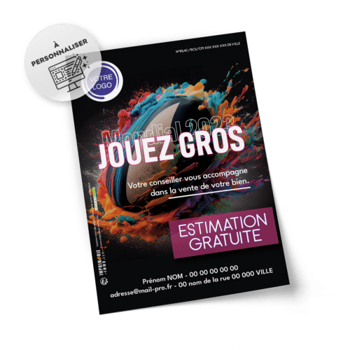 Flyers Rugby A5 à personnaliser