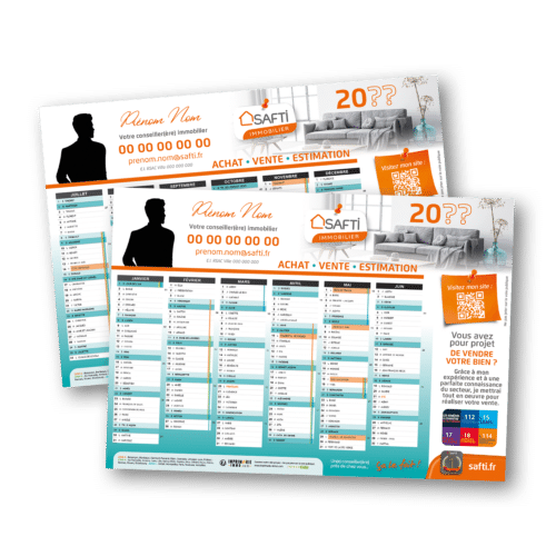 Calendrier A4, 400 grammes - Safti