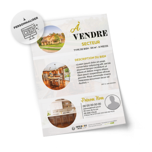 Flyers A vendre sur votre secteur A5 à personnaliser