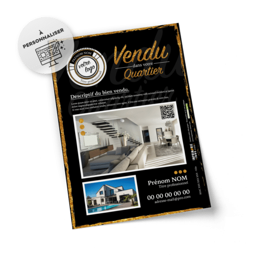 Flyers Vendu sur votre secteur A5 à personnaliser