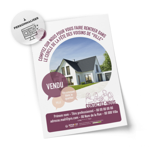 Flyers Vendu sur votre secteur A5 à personnaliser