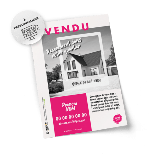 Flyers Vendu sur votre secteur A5 à personnaliser
