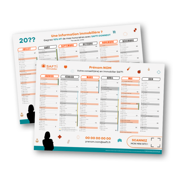 Calendrier A4, 350 grammes - Safti