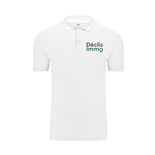 Polo Homme Broderie du logo sur le coeur - Déclic Immo