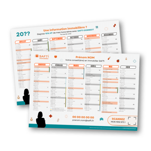 Calendrier A5, 400 grammes - Safti