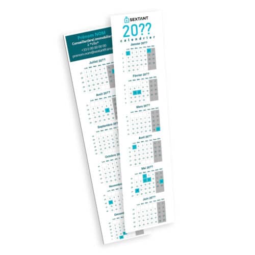 Calendrier Marque pages 300 g/m² - SEXTANT