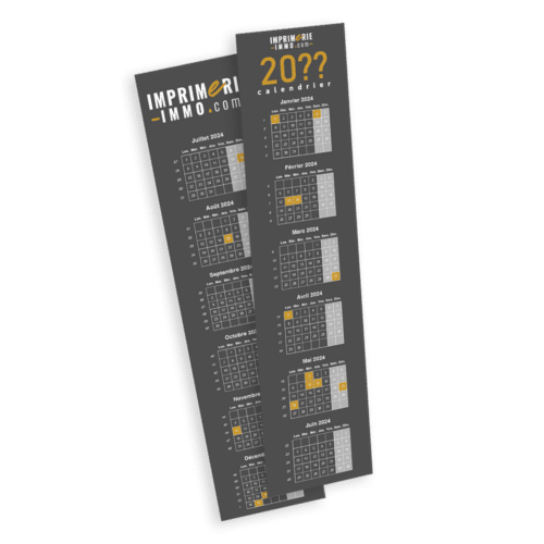 Calendrier Marque pages 300 g/m² 5 x 9 cm
