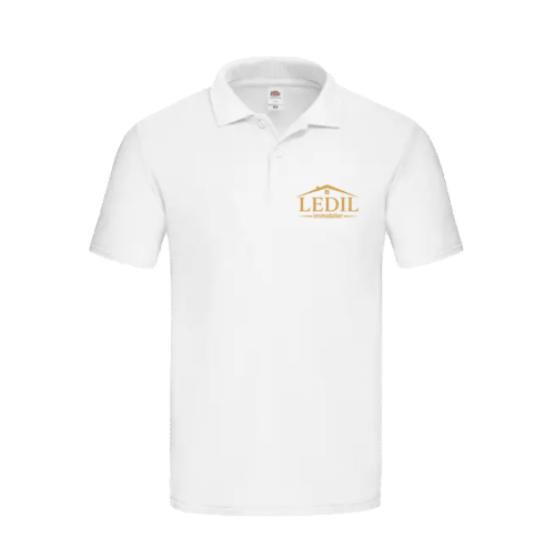Polo Homme Broderie du logo sur le coeur - LEDIL immobilier