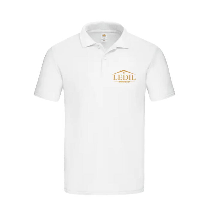 Polo Homme Broderie du logo sur le coeur - LEDIL immobilier