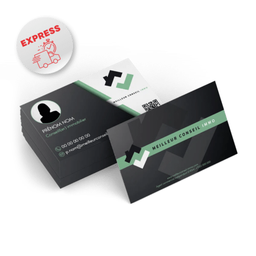 Carte de visite recto verso ( 2 faces) En 48 H chez vous ! - MEILLEUR CONSEIL IMMO