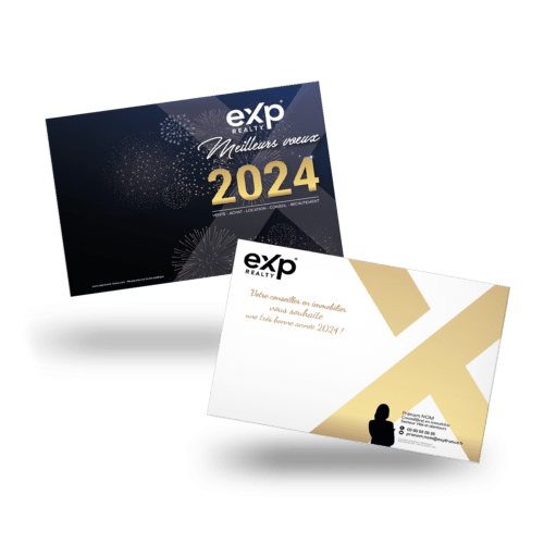 Carte de voeux 10,5 x 14,8 cm recto verso (2 faces ) 2025 - EXP