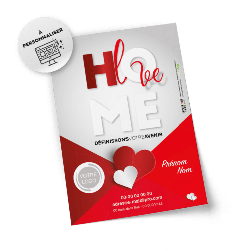 Flyers Saint Valentin A5 à personnaliser