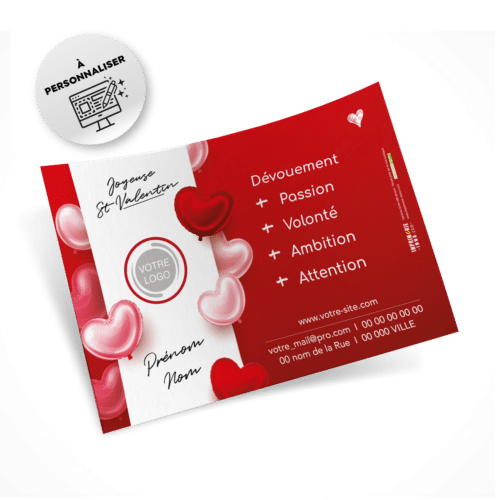 Flyers Saint Valentin A5 à personnaliser