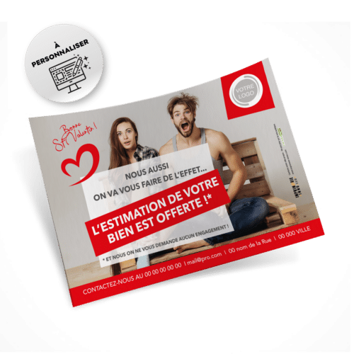 Flyers Saint Valentin A5 à personnaliser